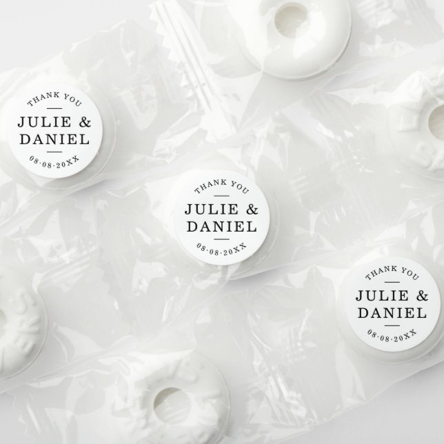Stylish Modern Wedding Thank You Life Saver® Mints (Assorted)