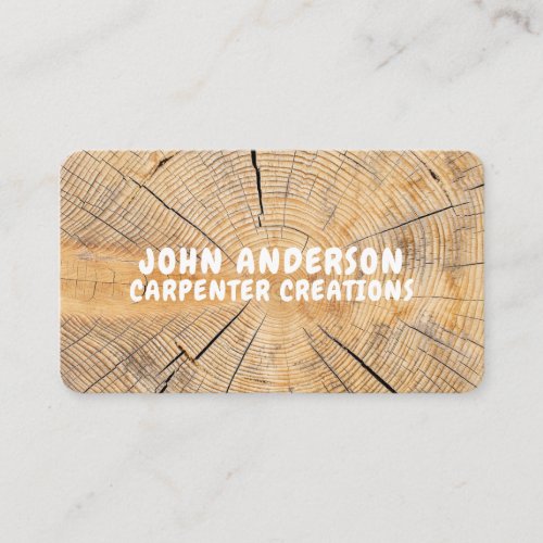 Stylish Modern Wooden Carpentry Business Card