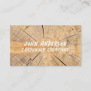 Stylish Modern Wooden Carpentry Business Card