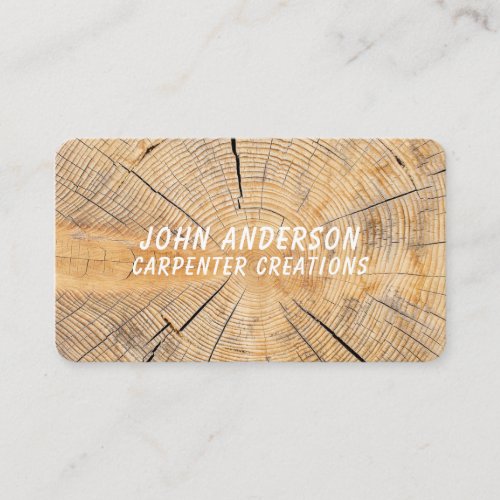 Stylish Modern Wooden Carpentry Business Card