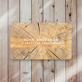 Stylish Modern Wooden Carpentry Business Card