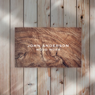 Stylish Modern Wooden Carpentry Business Card