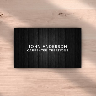 Stylish Modern Wooden Carpentry Business Card