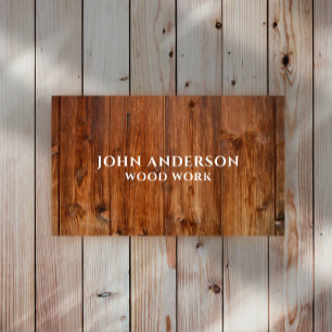 Stylish Modern Wooden Carpentry Business Card