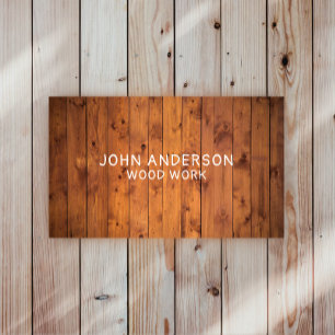 Stylish Modern Wooden Carpentry Business Card