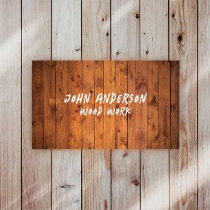 Stylish Modern Wooden Carpentry Business Card
