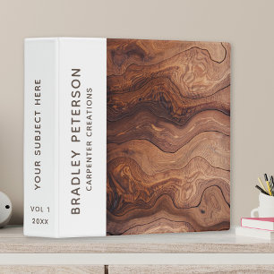 Stylish Modern Wooden Carpentry Construction 3 Ring Binder