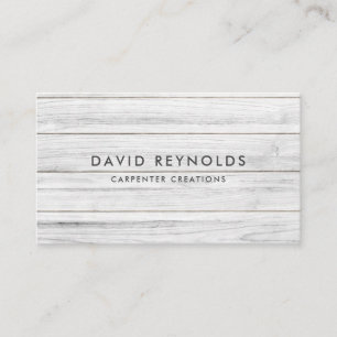 Stylish Modern Wooden Carpentry Construction Busi Business Card