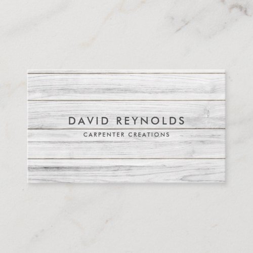 Stylish Modern Wooden Carpentry Construction  Busi Business Card