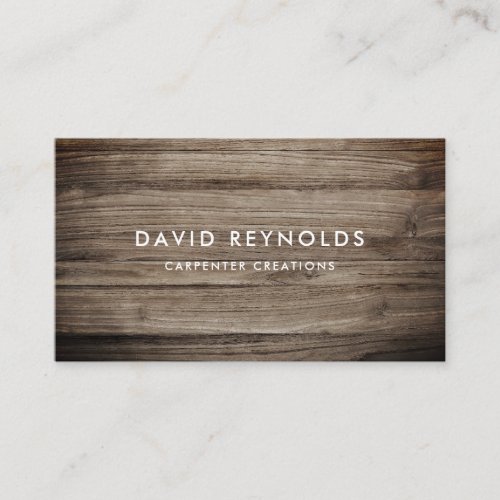 Stylish Modern Wooden Carpentry Construction Busin Business Card