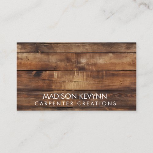Stylish Modern Wooden Carpentry Construction  Business Card