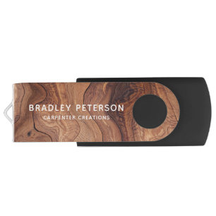 Stylish Modern Wooden Carpentry Construction Flash Drive