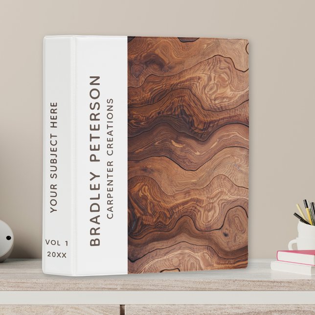 Stylish Modern Wooden Carpentry Construction Mini Binder (Creator Uploaded)