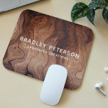 Stylish Modern Wooden Carpentry Construction Mouse Pad<br><div class="desc">Stylish Modern Wooden Carpentry Construction Mouse Pad a simple yet stylish design features a wooden furniture pattern with an overlay of your name and company or designation on the front. Personalize by editing the text in the text box provided.</div>