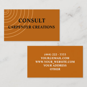 Stylish Modern Wooden Carpentry Professional Business Card