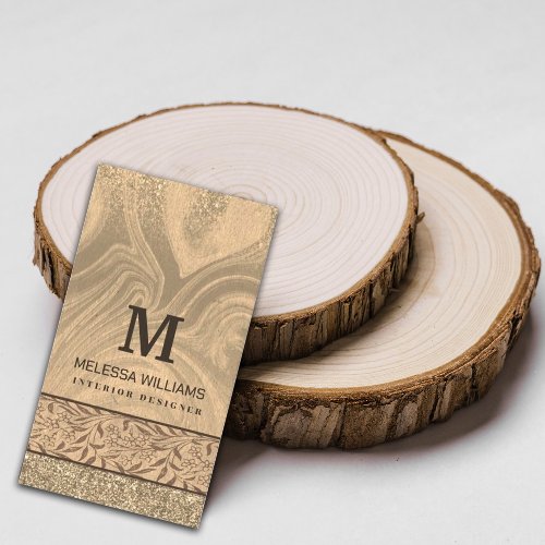 Stylish Modern Wooden Craft Paper Business Card