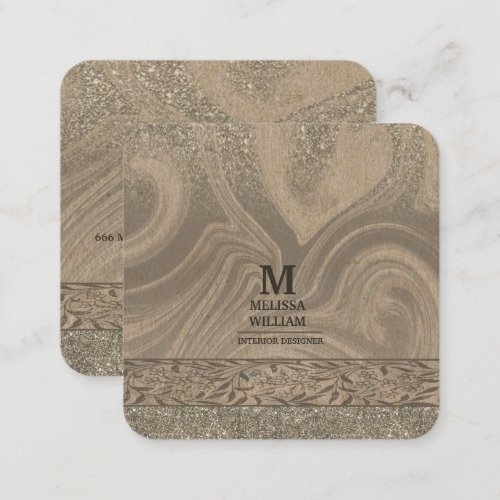 Stylish Modern Wooden Craft Paper Business Card