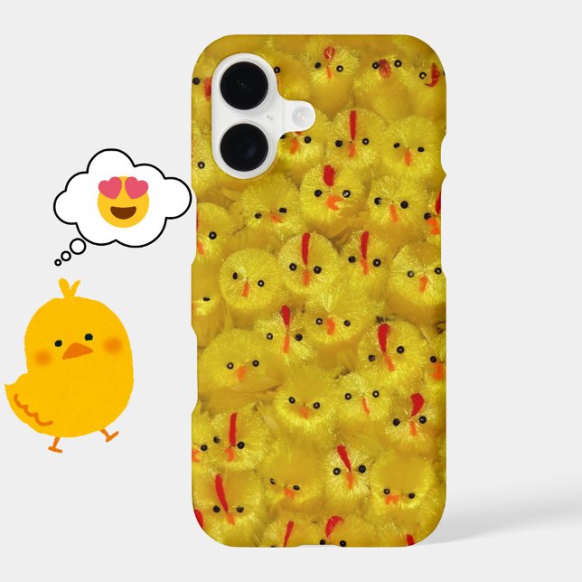 Stylish Modern Yellow Easter Chick iPhone 17 Case (Stylish, modern and fun! Never lose your phone again with this cute yellow chicks case.)