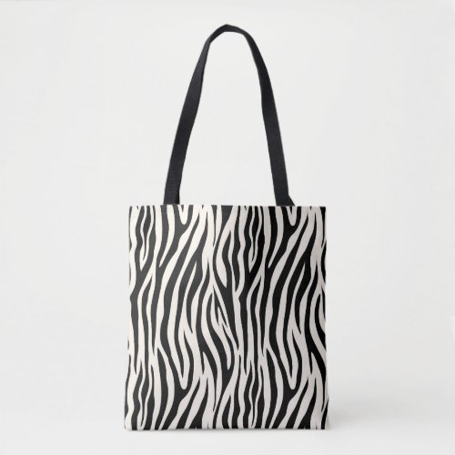 Stylish Modern Zebra Print Safari Animal Pattern Tote Bag