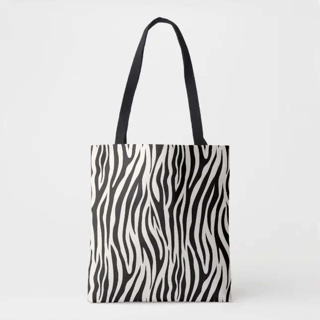 Stylish Modern Zebra Print Safari Animal Pattern Tote Bag | Zazzle