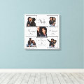 Stylish MOM Personalized Monogram 5 Photo Collage Canvas Print | Zazzle