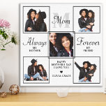 Stylish MOM Personalized Monogram 5 Photo Collage Canvas Print<br><div class="desc">Surprise mom this mothers day with a personalized 5 photo unique mother poem & monogram canvas. "Always My Mother, Forever My Friend" Personalize this mom canvas with favorite photos, message and name.. Visit our collection for the best mom mother's day gifts and personalized mom gifts. COPYRIGHT © 2022 Judy Burrows,...</div>
