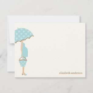 Stylish Mom to Be Baby Shower Flat Thank You Cards