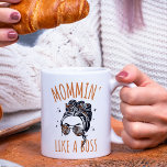 Stylish Mommin' Like A Boss Mother's Day Fun Quote Coffee Mug<br><div class="desc">A hair bun and glasses design with a funny mother's day quote for every mom who mom's like a boss.</div>