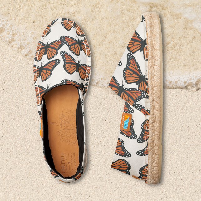 Stylish Monarch Butterfly Pattern  Espadrilles (Monarch butterflies pattern espadrilles' )
