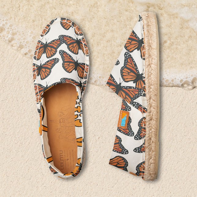 Stylish Monarch Butterfly Pattern  Espadrilles (Butterfly pattern espadrilles' )