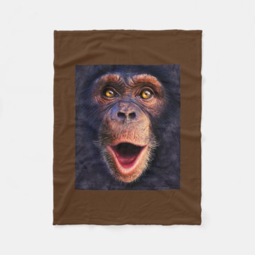 Stylish monkey for men  fleece blanket