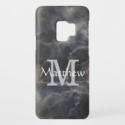 Stylish Monogram Black Marble Case-Mate Samsung Galaxy S9 Case