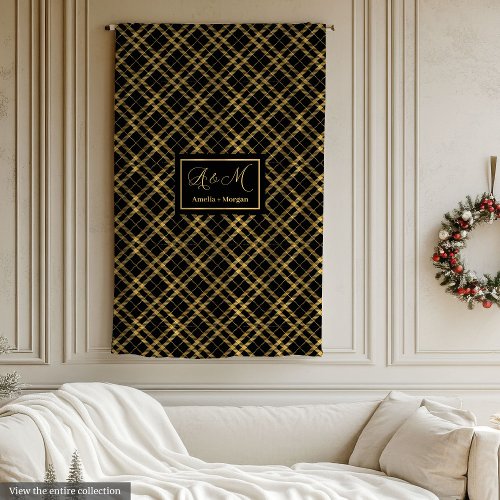 Stylish Monogram Blanket for Bridesmaid Gift