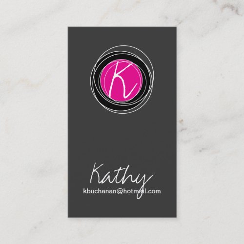Stylish Monogram Business Card
