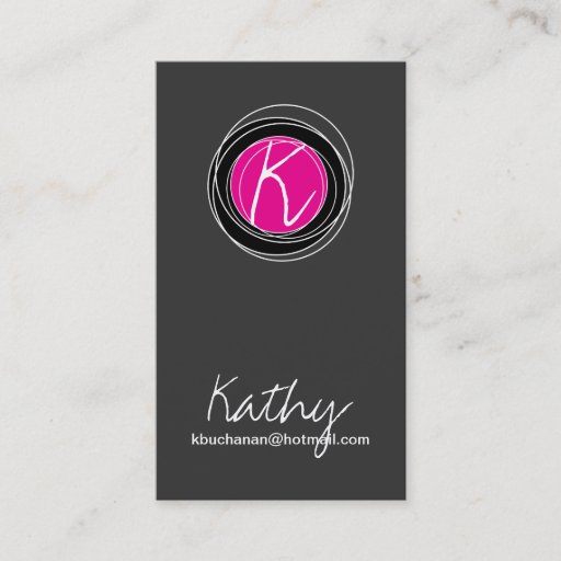 Customizable Stylish Monogram Business Card