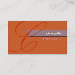 Stylish Monogram Business Card