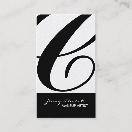 Customizable Stylish Monogram Business Cards
