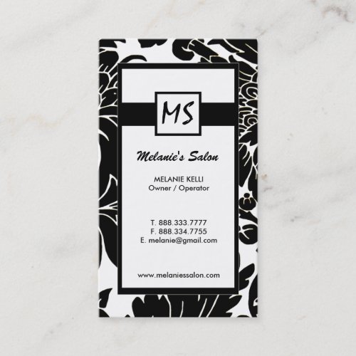 Stylish Monogram Business Cards