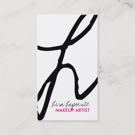 Customizable Stylish Monogram Business Cards
