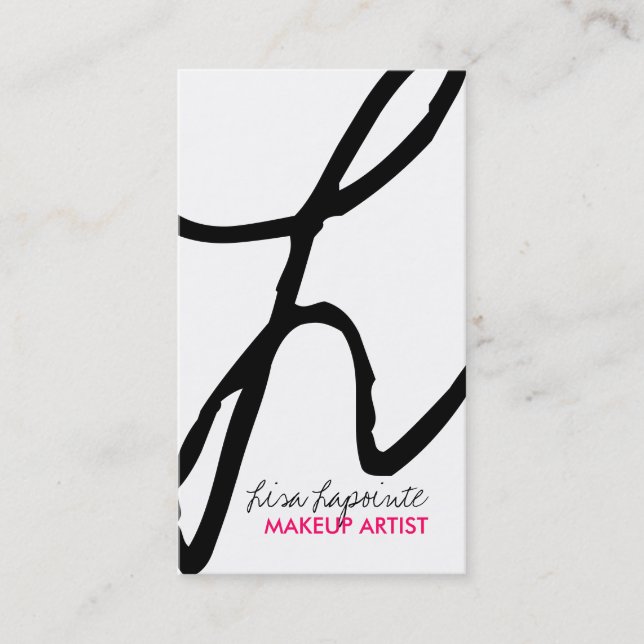 Stylish Monogram Business Cards (Front)