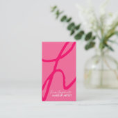 Stylish Monogram Business Cards (Standing Front)