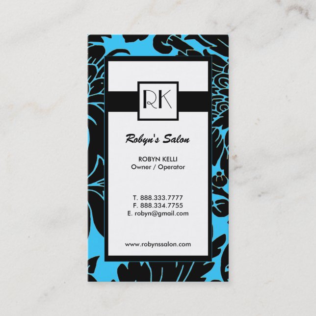 Stylish Monogram Business Cards (Front)