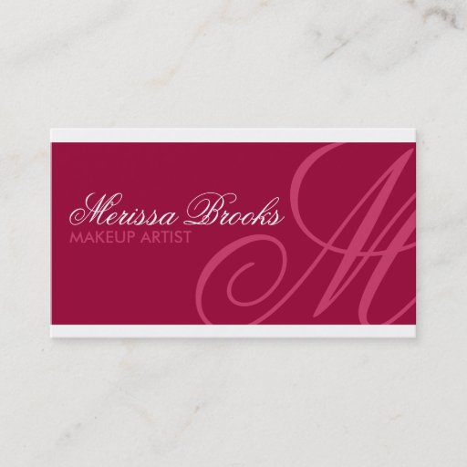 Customizable Stylish Monogram Business Cards