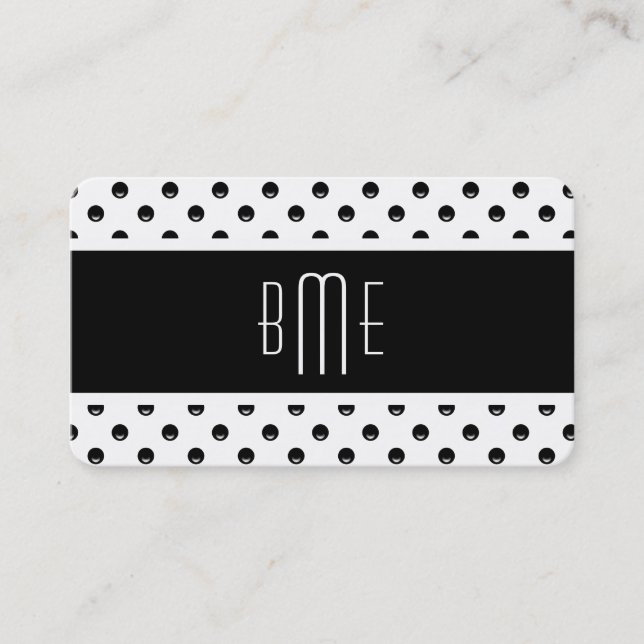 Stylish Monogram Business Cards (Front)