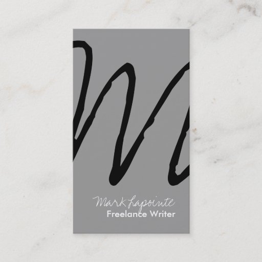 Customizable Stylish Monogram Business Cards