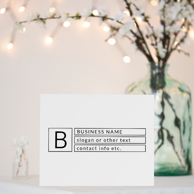 Stylish Monogram & Business Name (or other text) Foam Board (In Situ (Wedding))