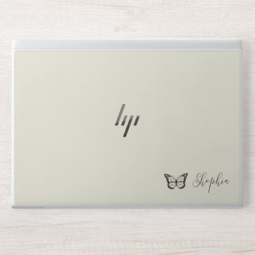 Stylish Monogram Butterfly HP Laptop Skin