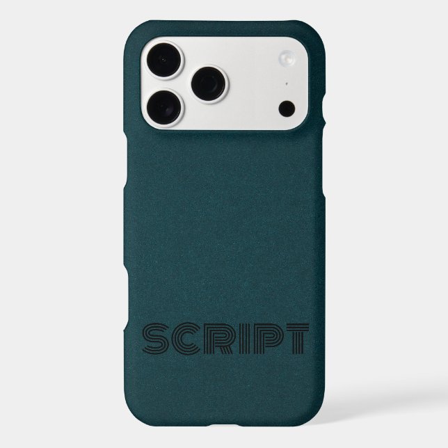 Stylish Monogram Dark Green Script  Iphone Case (Back)