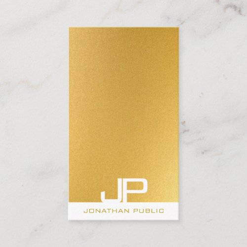 Stylish Monogram Elegant Modern Gold Template Business Card