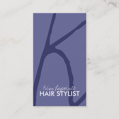 Stylish Monogram Hair Stylist Business Cards